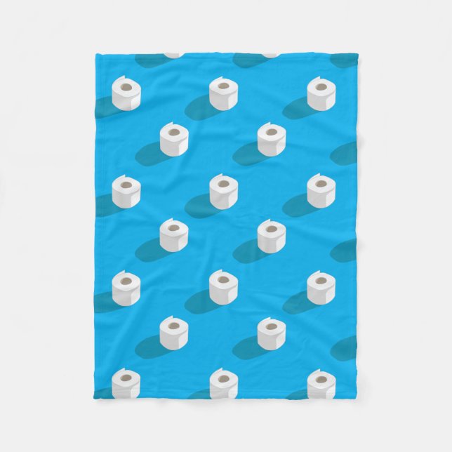 Toile Paper Shortage Funny Fleece Blanket (Front)