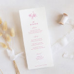 Toile Pink Classic Floral Wedding Dinner Menu<br><div class="desc">Toile Pink Classic Floral Wedding Dinner Wedding Table Menu</div>