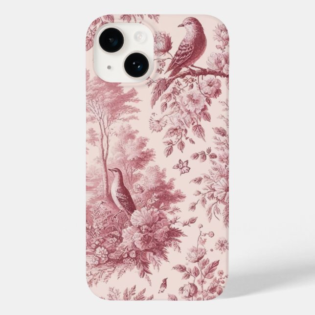 Toile Pink Vintage Case-Mate iPhone Case (Back)