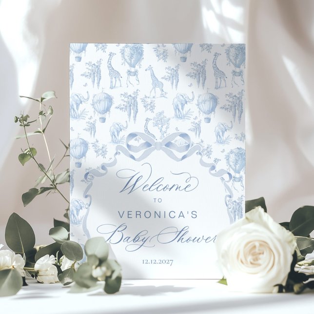 Toile Safari animals Arch Baby shower Welcome Poster (Creator Uploaded)