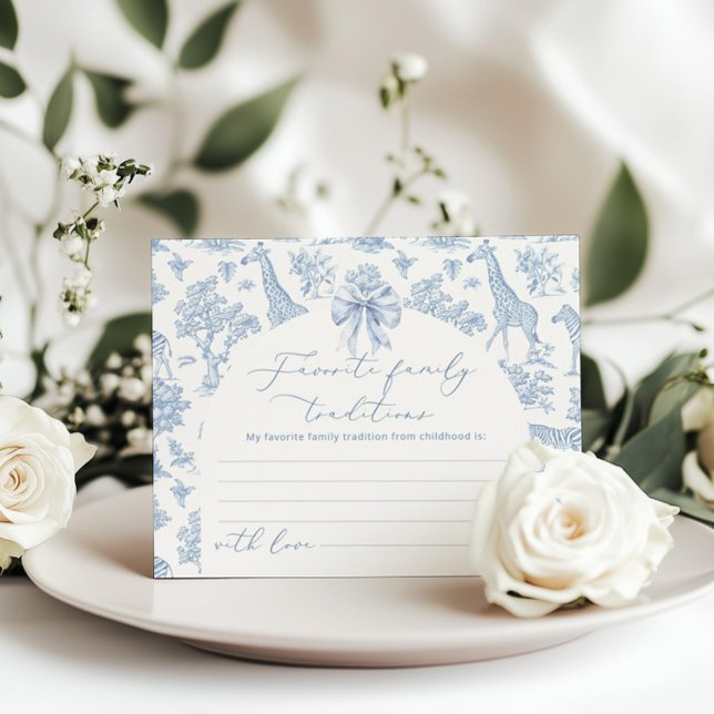 Toile Safari Favourite Family Traditions card (Creator Uploaded)