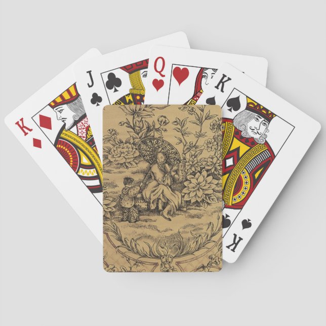 Toile - Taupe Playing Cards (Back)