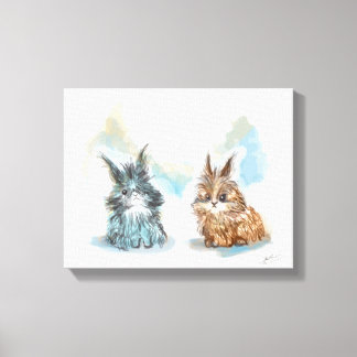Toile The Little Rabbits Canvas Print