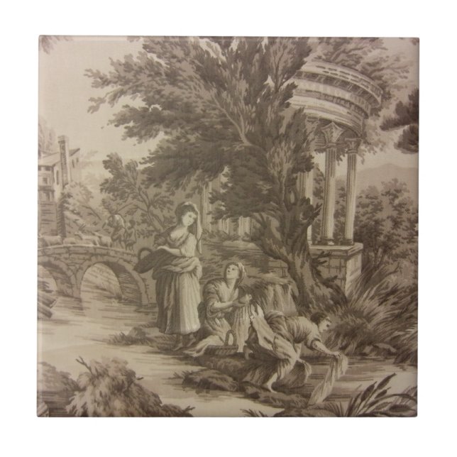 Toile - Wash Day at the River Tile (Front)