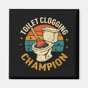 Toilet Clogging Chamon Tee Funny Meme  Magnet