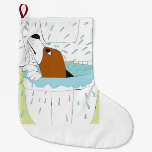 toilet dog large christmas stocking