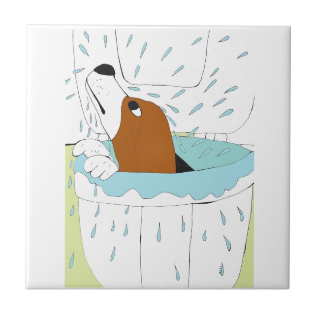 toilet dog  tile (Front)