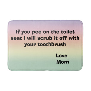 Toilet Humour Bath Mat