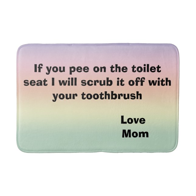 Toilet Humour  Bath Mat (Front)