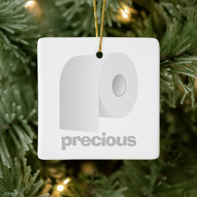 Toilet Paper Ceramic Ornament (Tree)