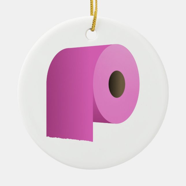 Toilet Paper Ceramic Tree Decoration (Front)