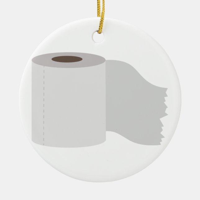 Toilet Paper Ceramic Tree Decoration (Front)