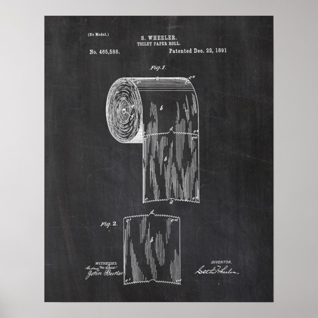 Toilet Paper Patent Poster (Front)