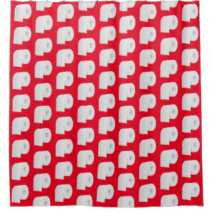 Toilet Paper Pattern Shower Curtain