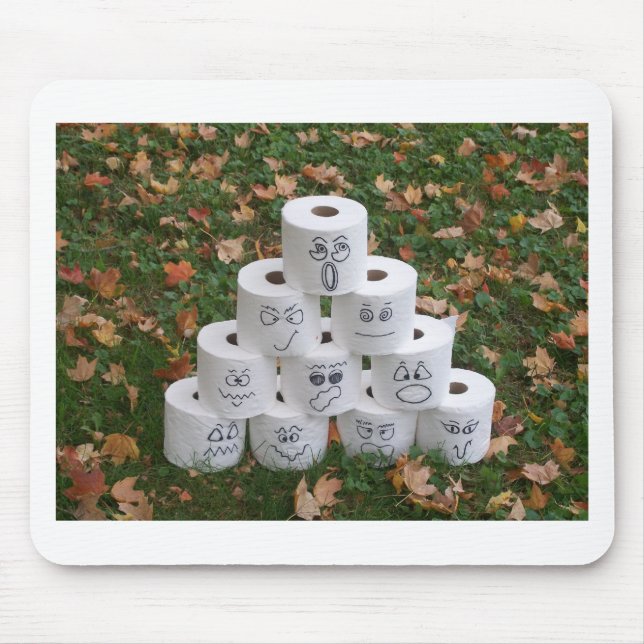 Toilet Paper Pyramid Mouse Pad (Front)