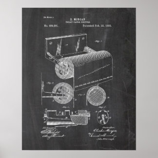 Toilet Paper Roll Patent Poster