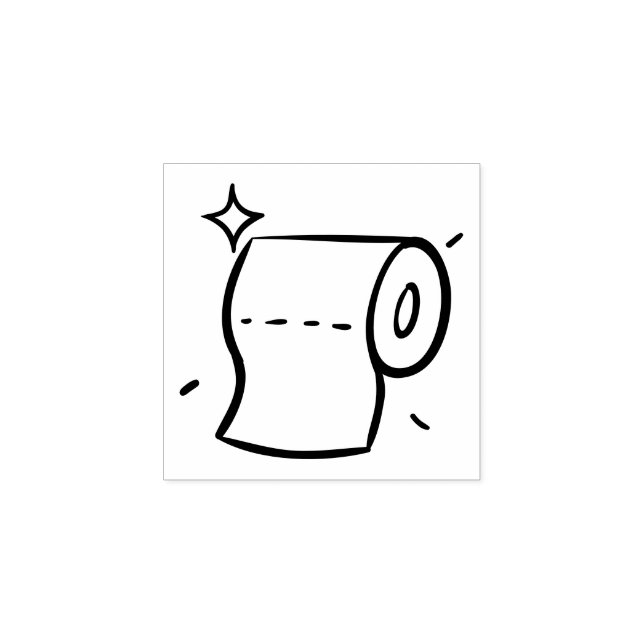 Toilet Paper Rubber Stamp (Imprint)