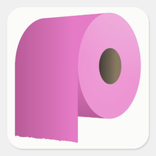 Toilet Paper Square Sticker