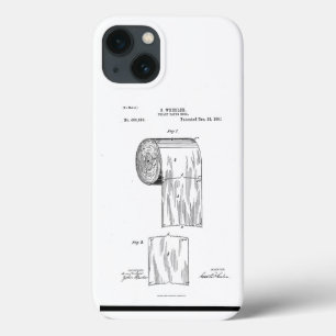 Toilet paper vintage patent  iPhone 13 case