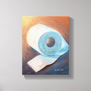 Toilet paper wall art bathroom decor canvas print