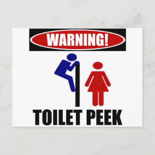 Toilet Peek Postcard