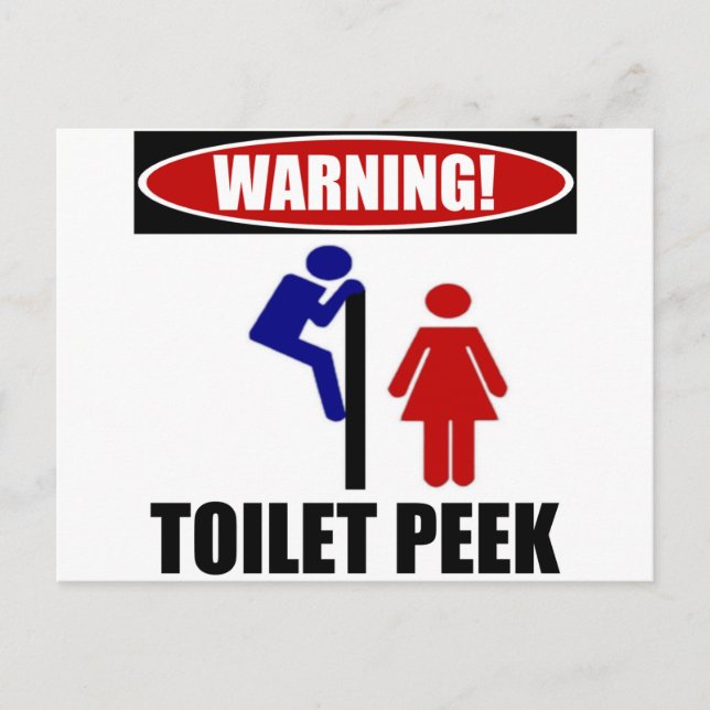 Toilet Peek Postcard (Front)