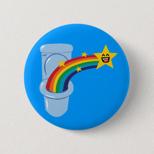 Toilet Rainbow 6 Cm Round Badge