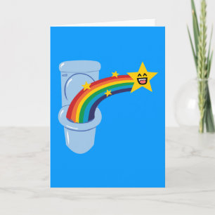 Toilet Rainbow Card