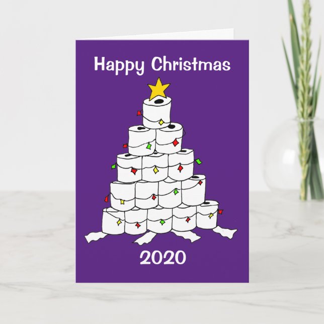Toilet Roll 2020 Xmas Tree Holiday Card (Front)