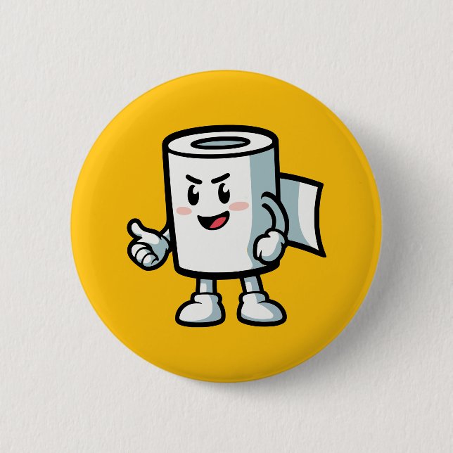 Toilet Roll 6 Cm Round Badge (Front)