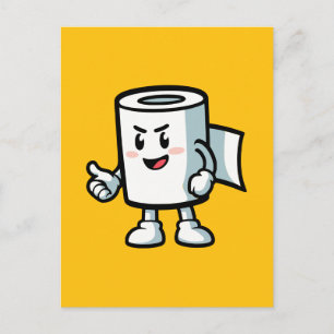 Toilet Roll Postcard