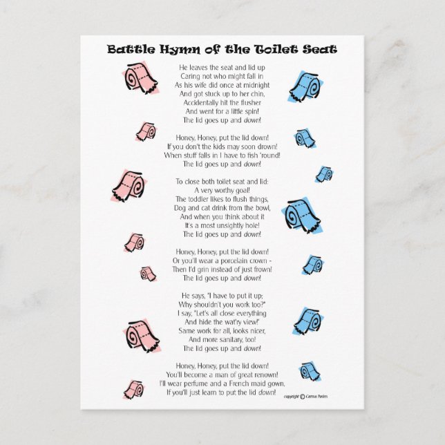 Toilet Seat Postcard (Front)