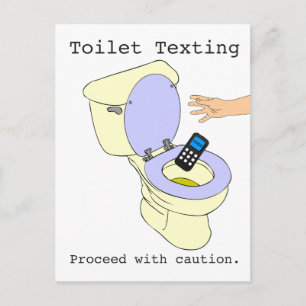 Toilet Texting Postcard