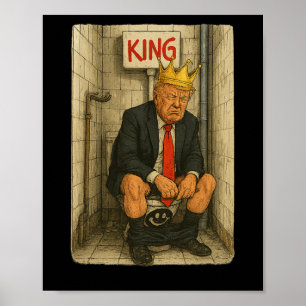 Toilet Throne King – Satirical Trump Artwork  Poster