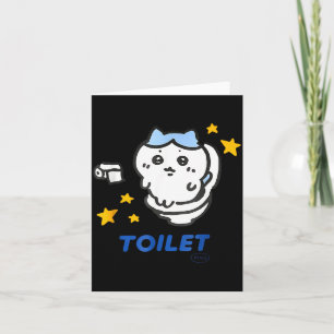 Toilet Time Chikawa Meme Funny Tee  Card
