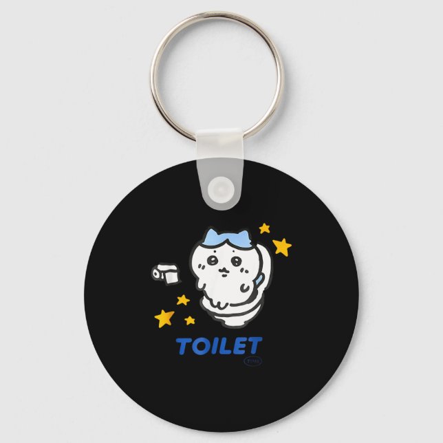 Toilet Time Chikawa Meme Funny Tee  Key Ring (Front)