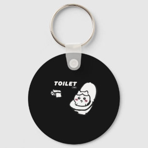 Toilet Time Chikawa Meme Tee  Key Ring