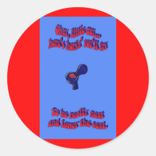 Toilet Training 105 Classic Round Sticker