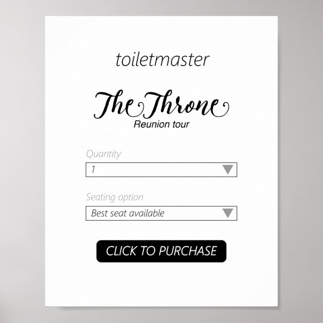 Toiletmaster Bathroom Print (Front)