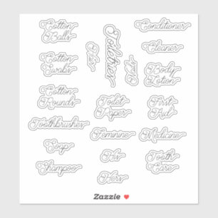 Toiletry Staples Labels