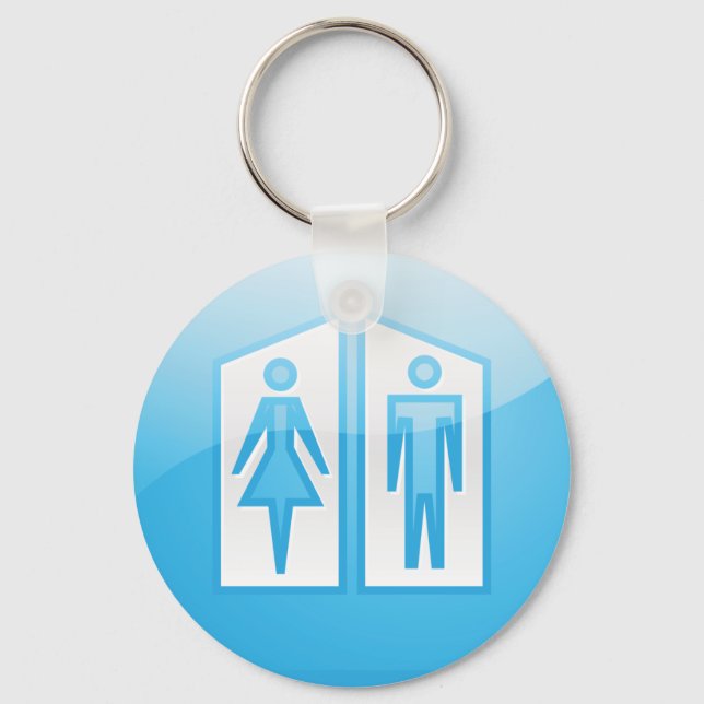 Toilets Icon Key Ring (Front)