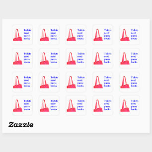 Toilets need purse hooks square sticker