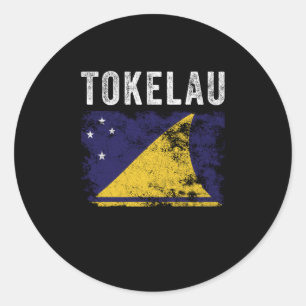Tokelau Flag Distressed - Tokelauan Flag Classic Round Sticker