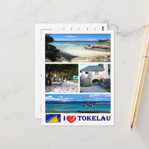 Tokelau - I Love - Postcard