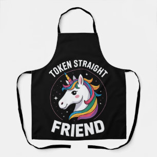 Token Straight Friend Unicorn Gay LGBTQ Pride Ally Apron