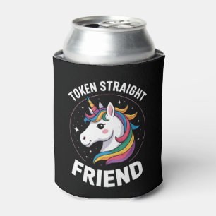 Token Straight Friend Unicorn Gay LGBTQ Pride Ally Can Cooler