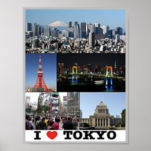 Tokio - I Love - Japan - Poster