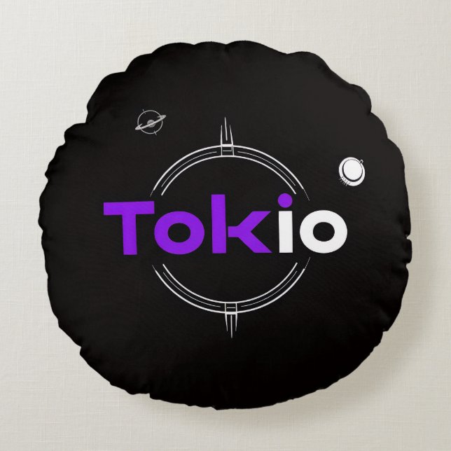 Tokio samurai round cushion (Front)