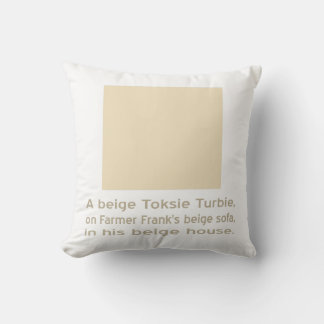 Toksie Turbie Beige on Beige Cushion