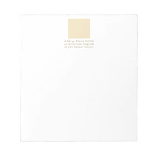 Toksie Turbie Beige on Beige Notepad